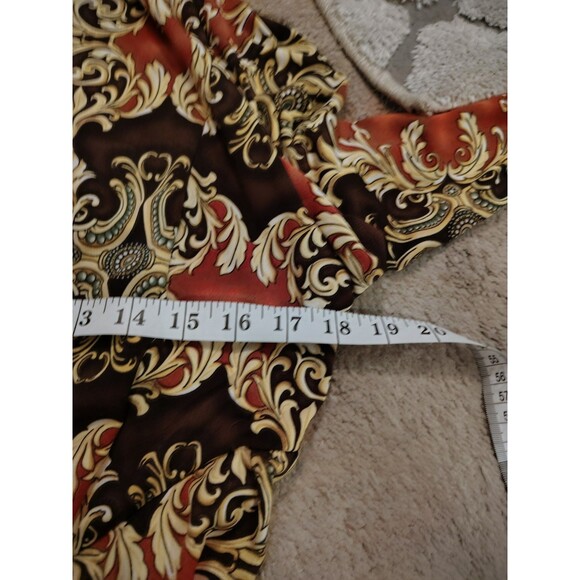 Jostar Open Cardigan Size S Geometric Brown Slinky Made In USA - Picture 10 of 10